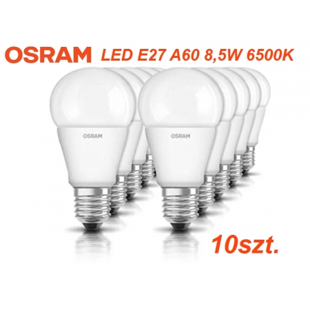 10szt. żarówek LED 8,5W E27 806lm 6500K OSRAM VALUE CLASSIC